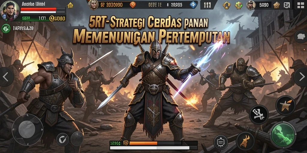 Screenshot gameplay <strong>5RT</strong> dengan pertarungan taktis yang intens.