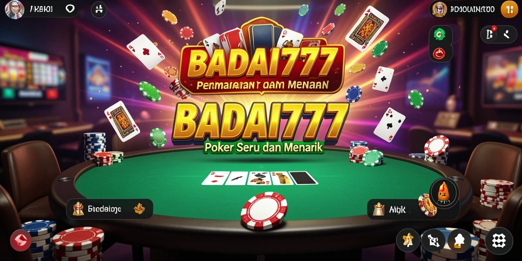 Gameplay Poker seru di BADAI777 yang melibatkan strategi dan keterampilan.