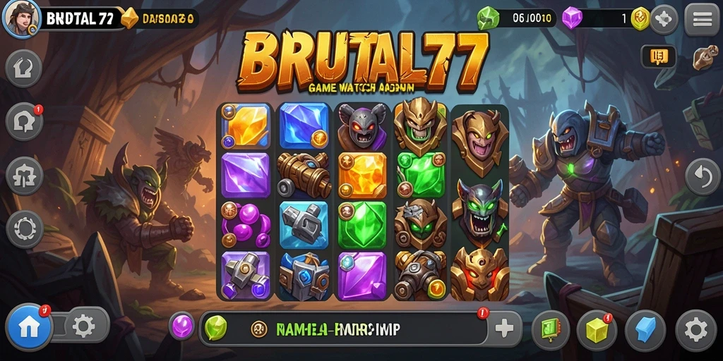 Tampilan gameplay seru dari BRUTAL77 yang memikat.