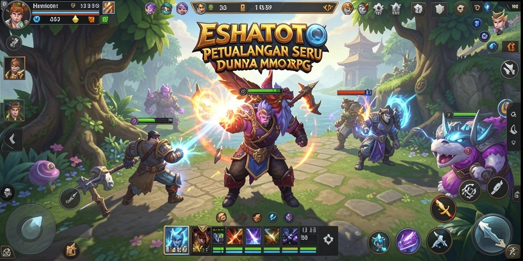Gameplay ESHATOTO yang seru di dunia MMORPG.