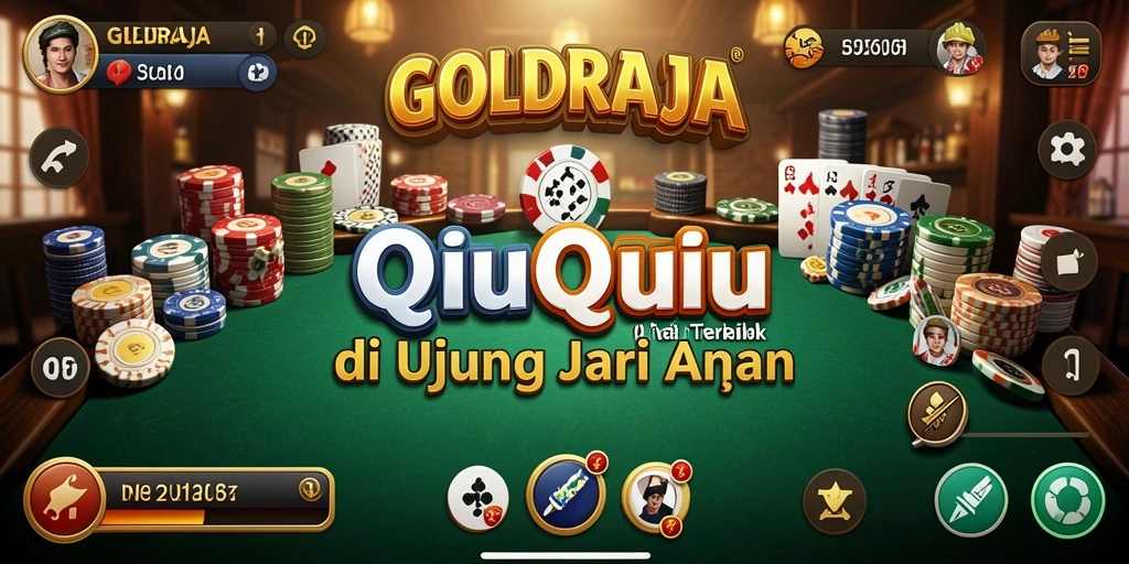 Tampilan menarik gameplay QiuQiu di GOLDRAJA.