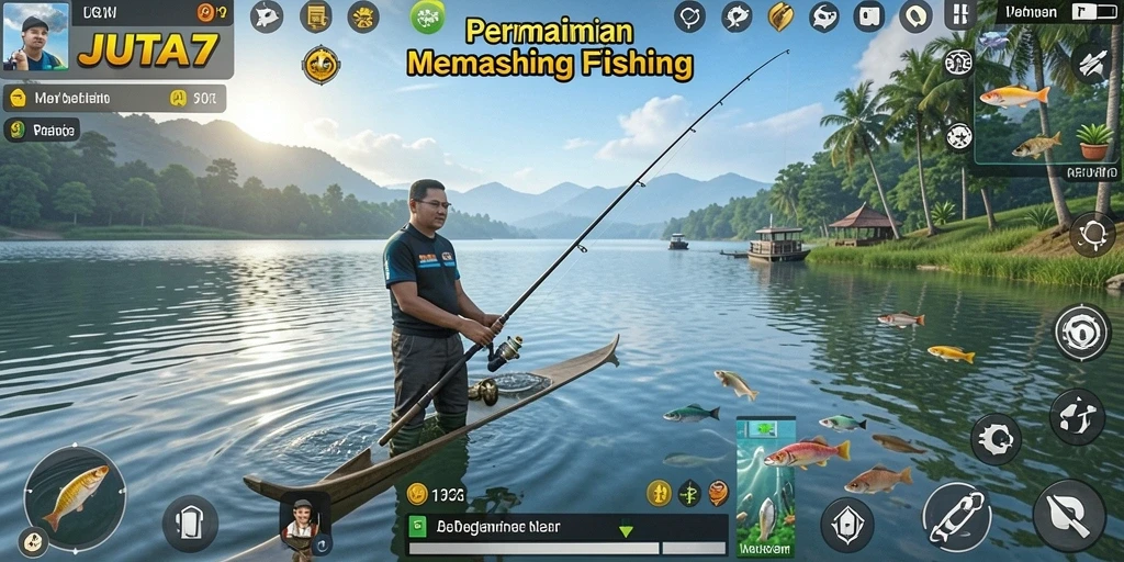 Tampilan gameplay <strong>JUTA7</strong> dengan pengalaman memancing yang seru.