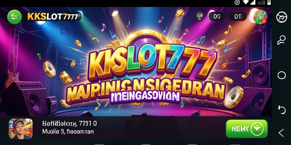 Tampilan gameplay KKSLOT777 dengan interaksi musik yang seru.