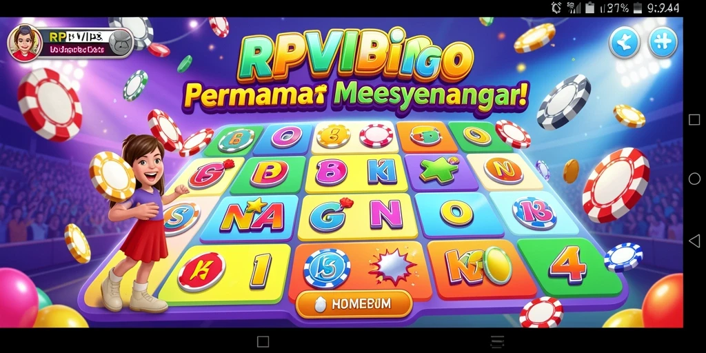 Tampilan gameplay RPVIP3 yang memukau dan seru dalam bermain Bingo.